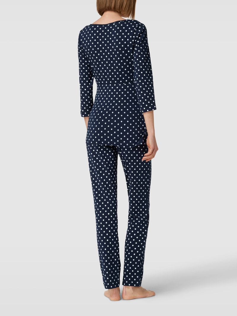 Umstands-Pyjama mit 3/4-Arm und Stillfunktion in marineblau