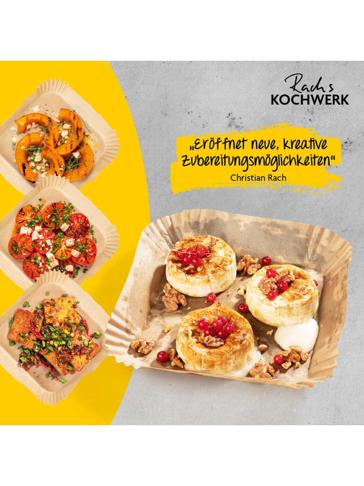 Gourmetmaxx Rachs KOCHWERK Backpapier-Schalen für Heißluft-Fritteusen - 16 x 16 x 4,5 cm - günstig kaufen onesize