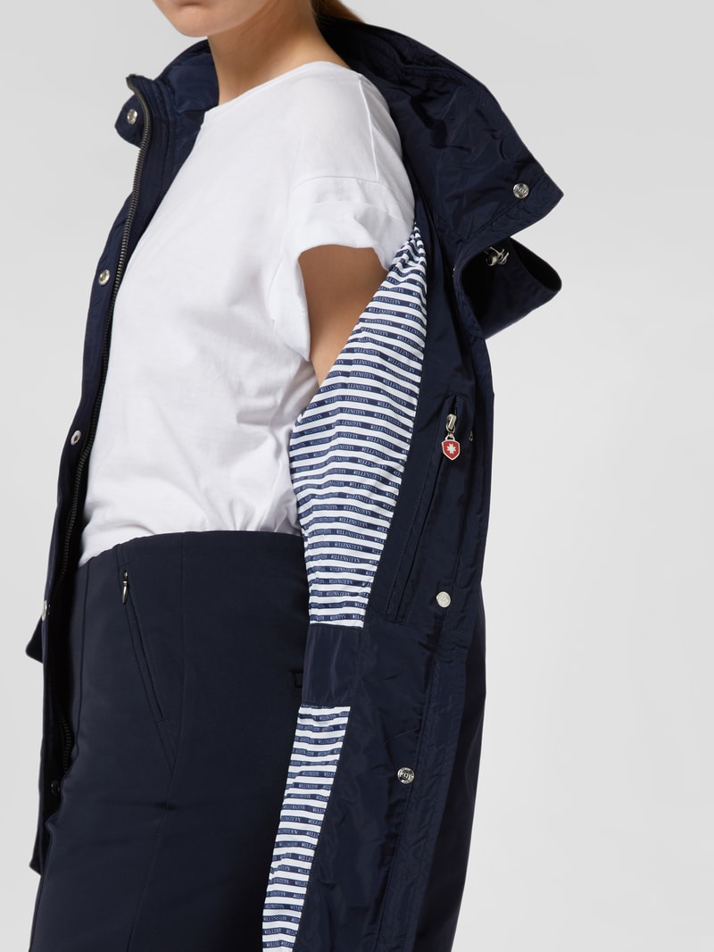 Jacke mit Label-Detail Modell 'ILLUSION' in marineblau