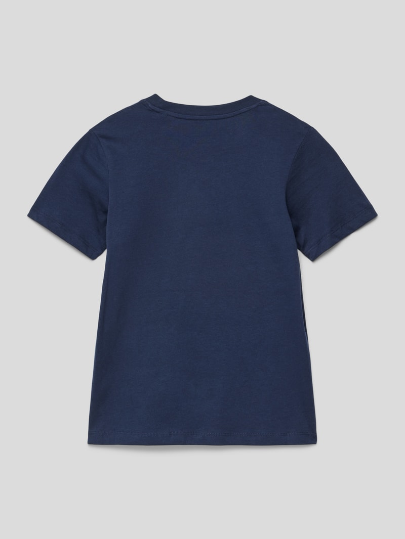 T-Shirt mit Label-Print Modell 'EJOSH' in marineblau