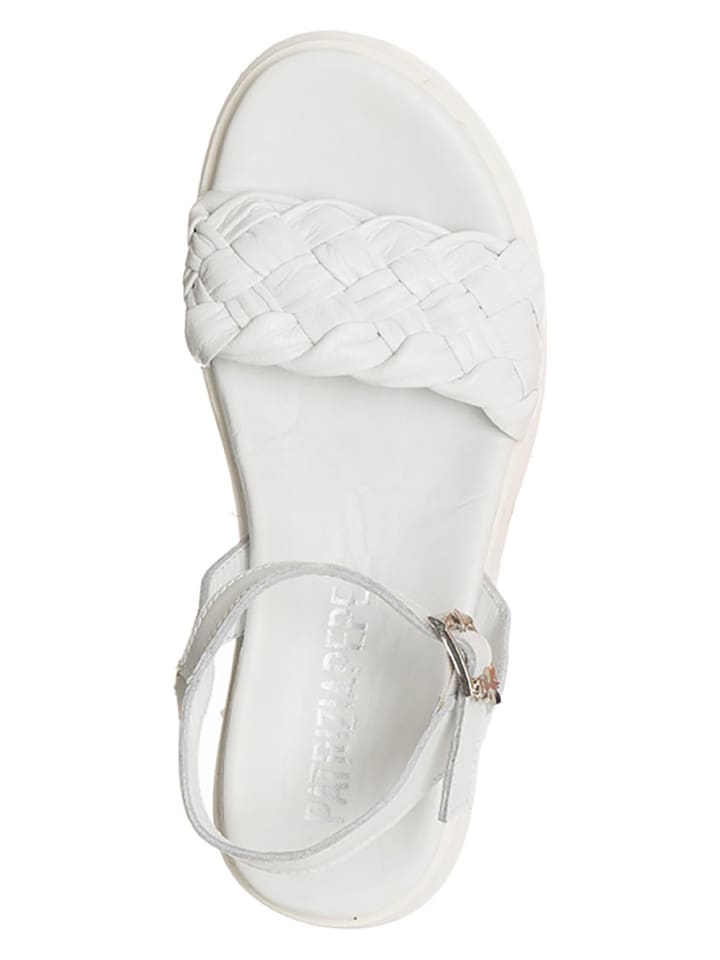 Patrizia Pepe Leder-Sandalen in Weiß günstig kaufen