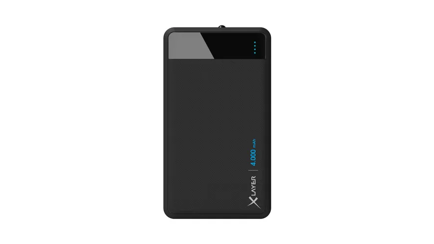 Xlayer Zusatzakku Powerbank Colour Line Black 4.000mAh