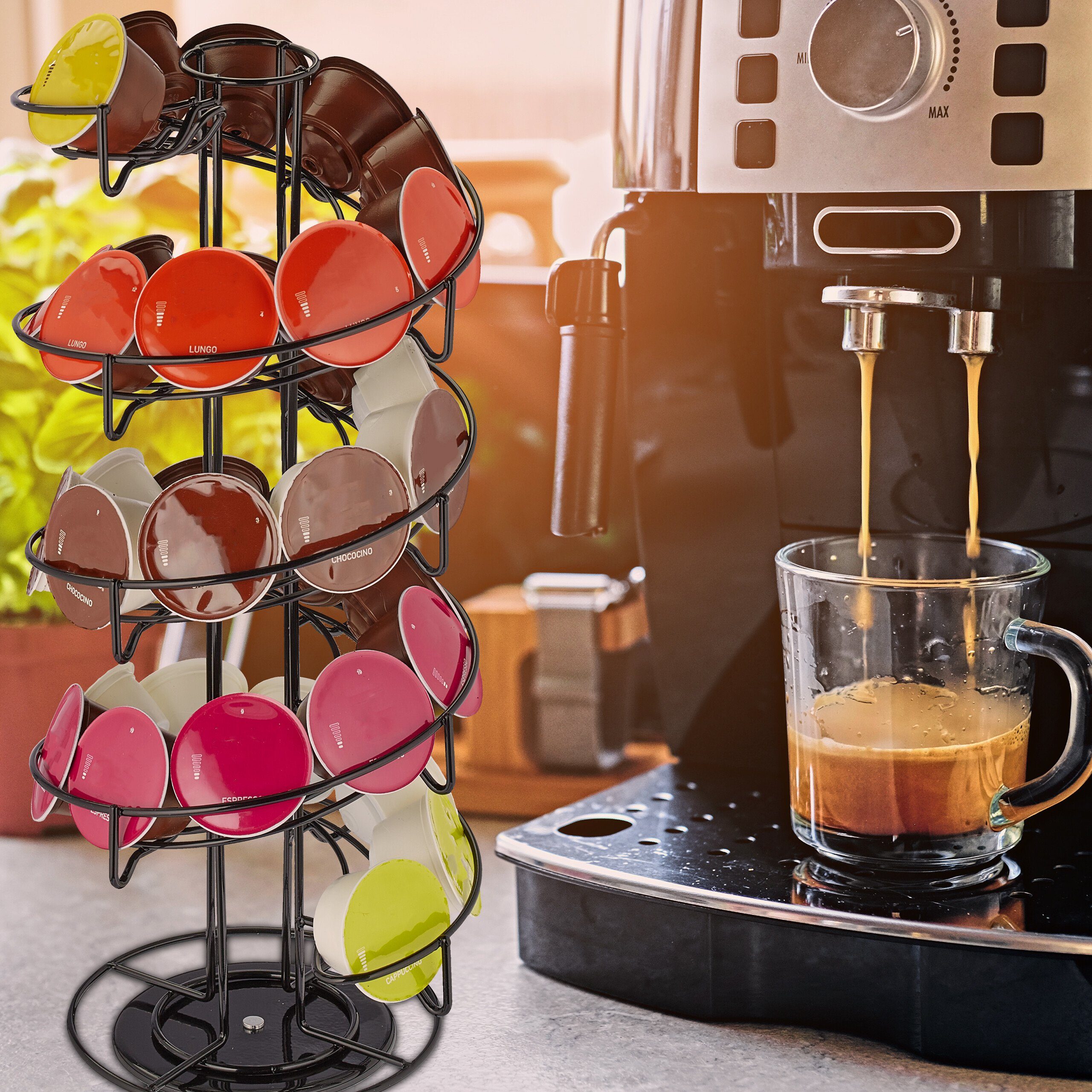 relaxdays Kapselhalter Kapselhalter für 32 Dolce Gusto Kapseln