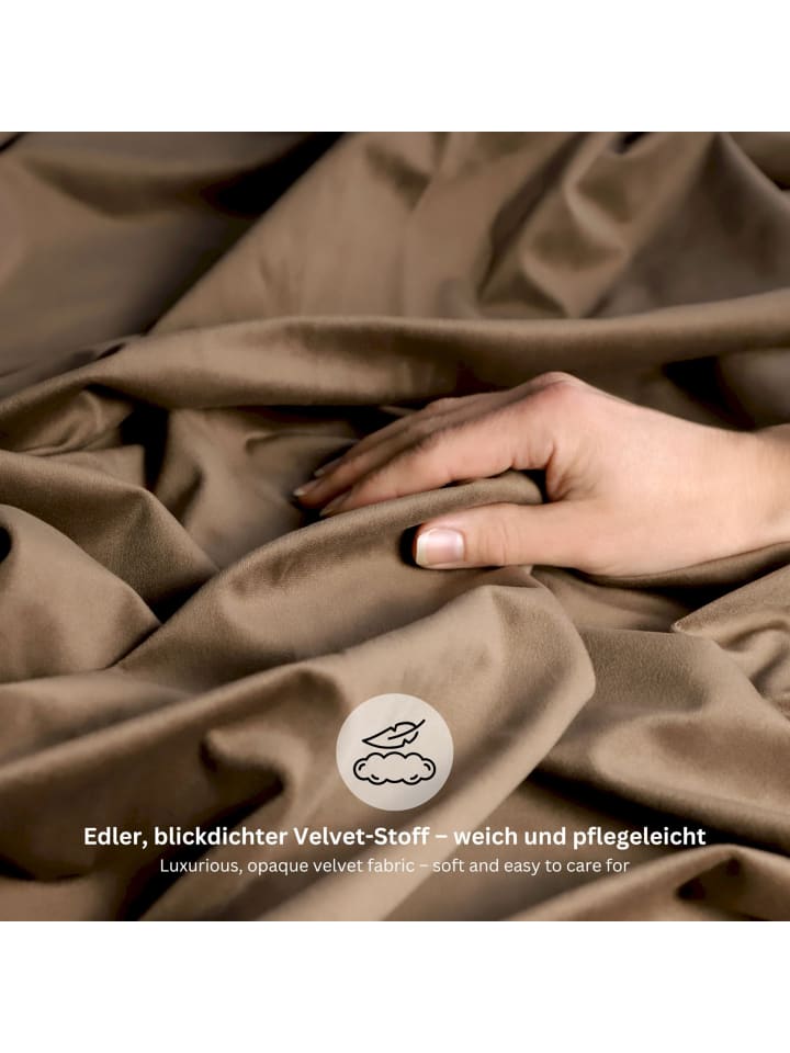 Tom Tailor TT Ösenvorhang VelvetSignature 140 x 250 cm in Braun günstig kaufen 140 x 250 cm
