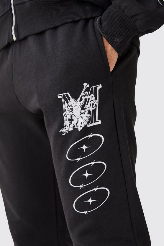 Slim-Fit Jogginghose mit Print