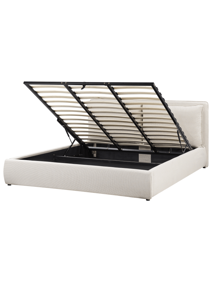 Beliani Doppelbett BAJONNA in Beige - (W) 204 x (H) 102 x (L) 235 cm günstig kaufen onesize
