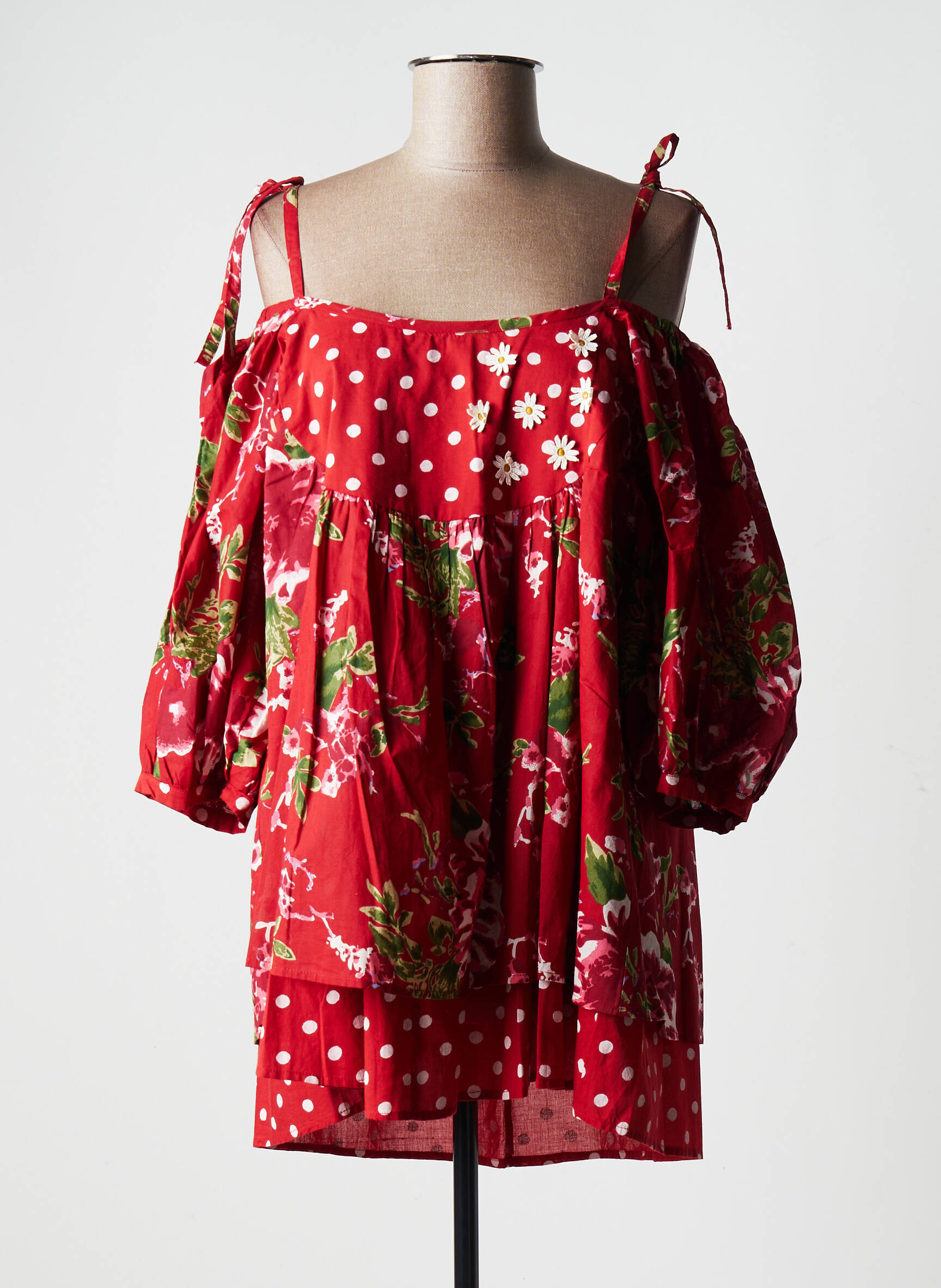Rhum Raisin Tuniquemanchelongue Femme couleur rouge