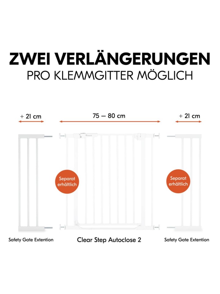 Hauck Türschutzgitter Verlängerung Safety Gate Extension in weiss günstig kaufen onesize
