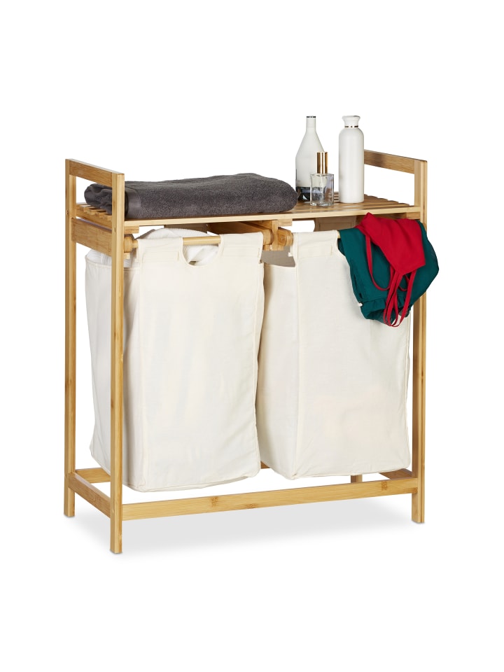 relaxdays Wäschekorb in Natur - 60 l günstig kaufen onesize