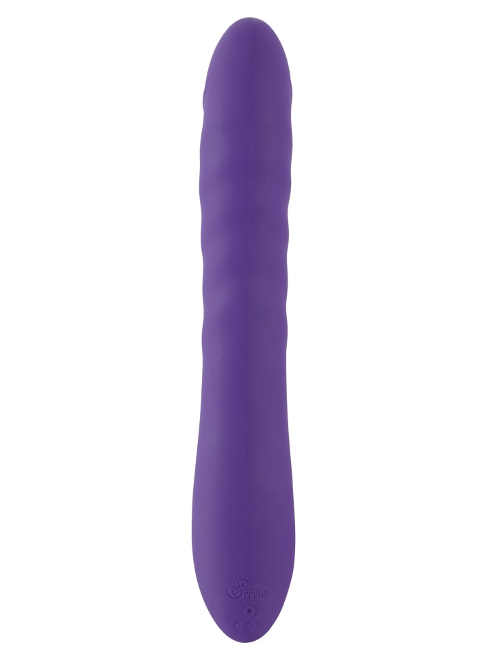 Sweet Smile Stoßvibrator mit Klitorisreizer Thrusting & Rotating Pearl Vibrator in lila günstig kaufen 24 cm