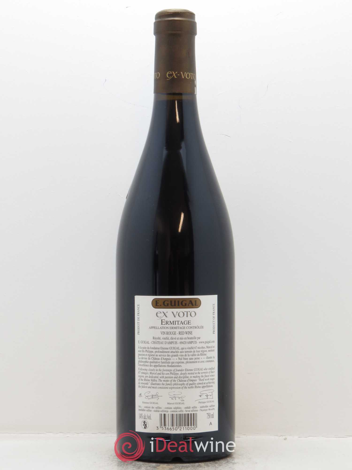 Ermitage Ex Voto Guigal  2015 - Lot de 1 Bouteille