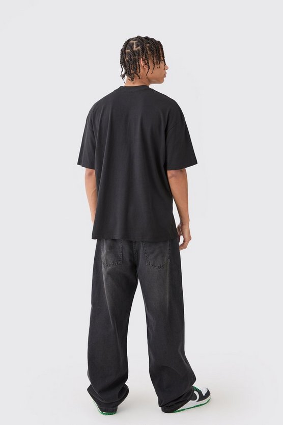 Oversize T-Shirt mit Print und Vogel-Print