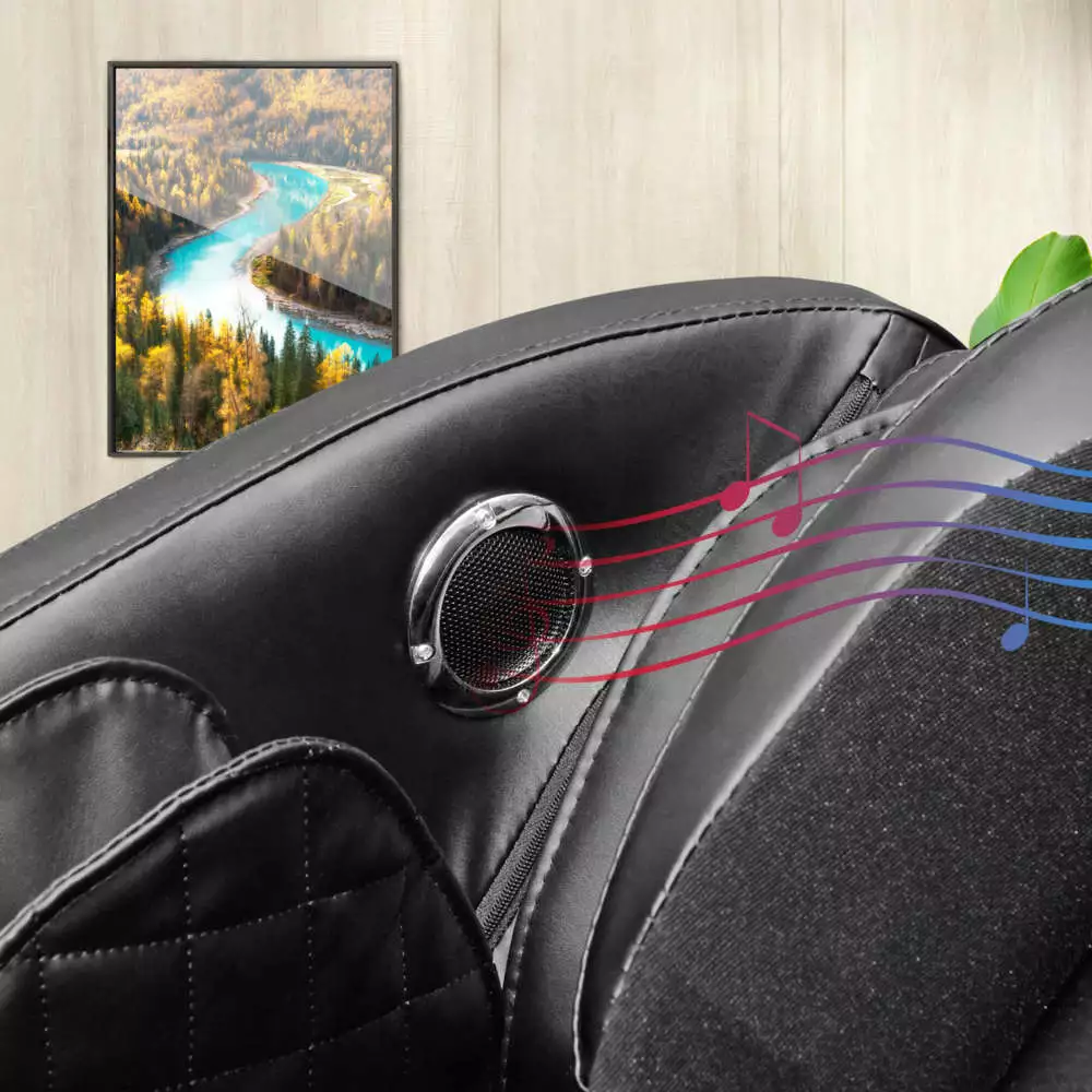 Happy Home Elektrischer Massagesessel mit Airbag-Massage, Schwarz / Off-White