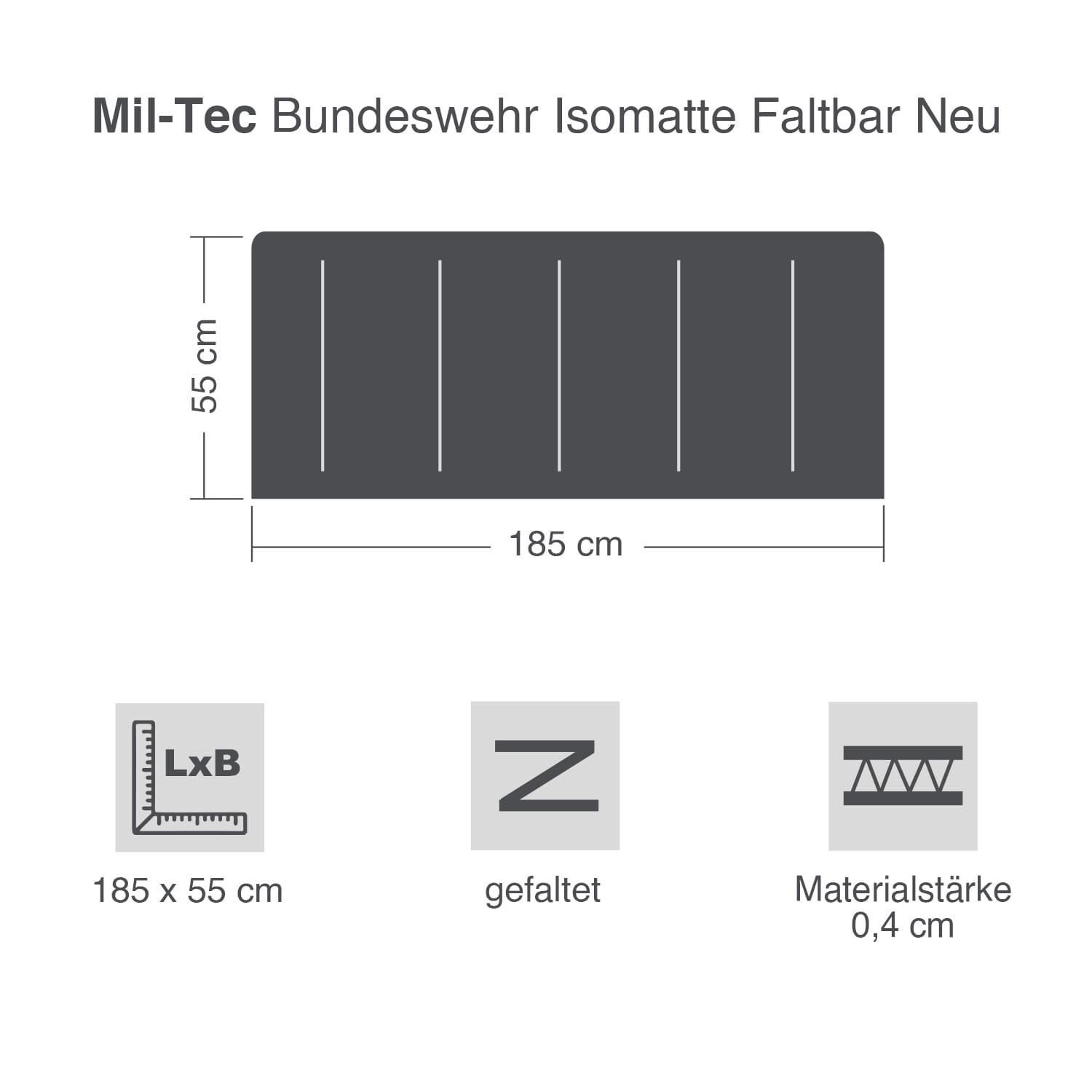 Bundeswehr Isomatte faltbar neu