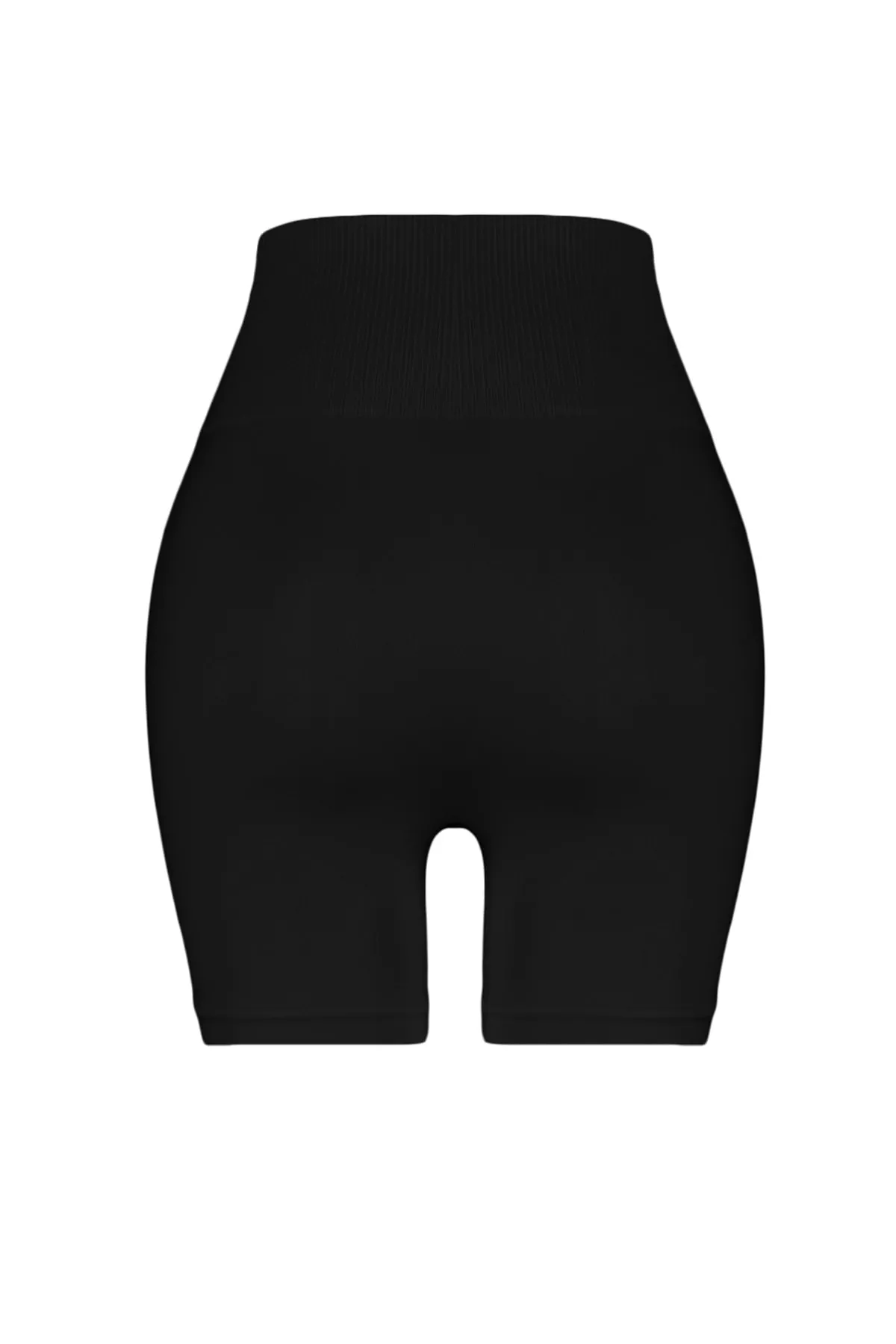 Trendyol Collection  Schwarze nahtlose/nahtlose Extra Coupler gestrickte Sportshorts/kurze Leggings THMSS23TY00001