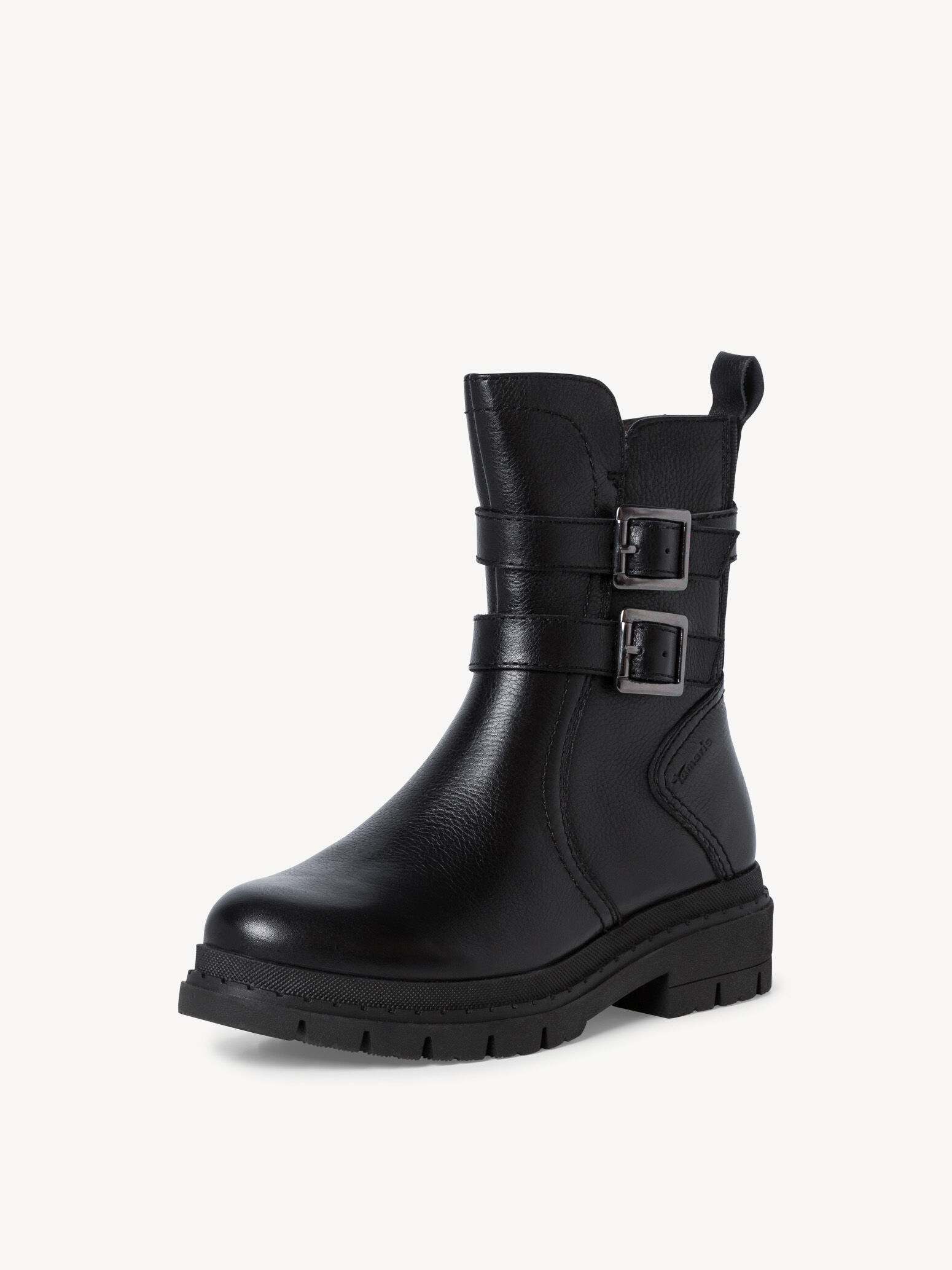 Bottine en cuir - noir