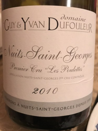 Guy & Yvan DufouleurNuits-Saint-Georges  1er Cru 'Les Poulettes' 2018