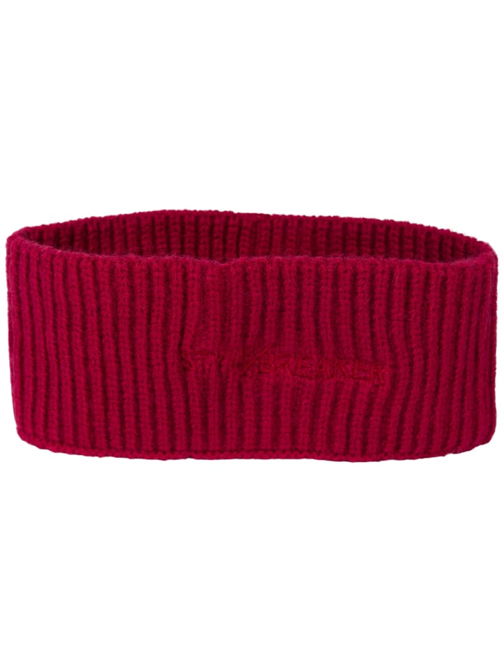 styleBREAKER Strick Stirnband mit Logo in Bordeaux-Rot günstig kaufen onesize