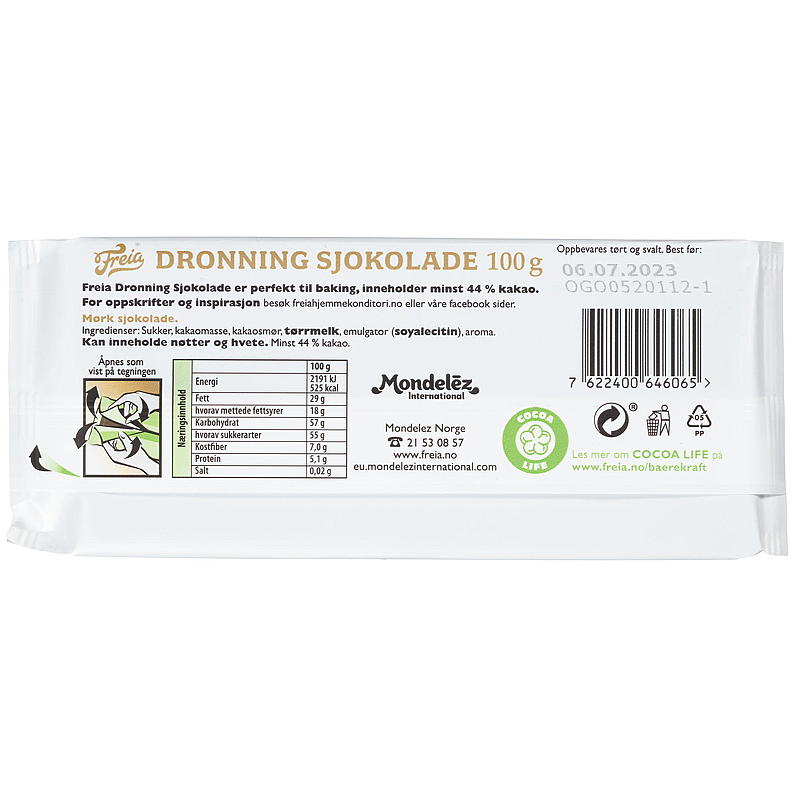 Freia Dronning sjokolade 100 g, Freia
