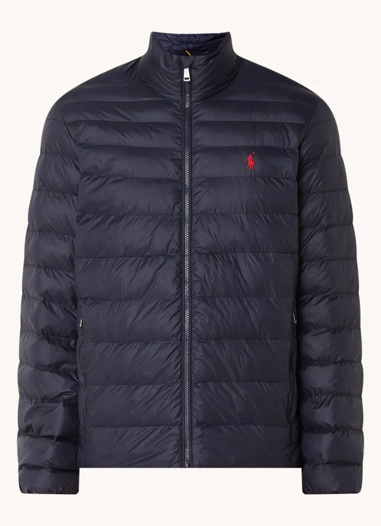 Prošivena jakna Ralph Lauren s vezom logotipa i džepovima s patentnim zatvaračem