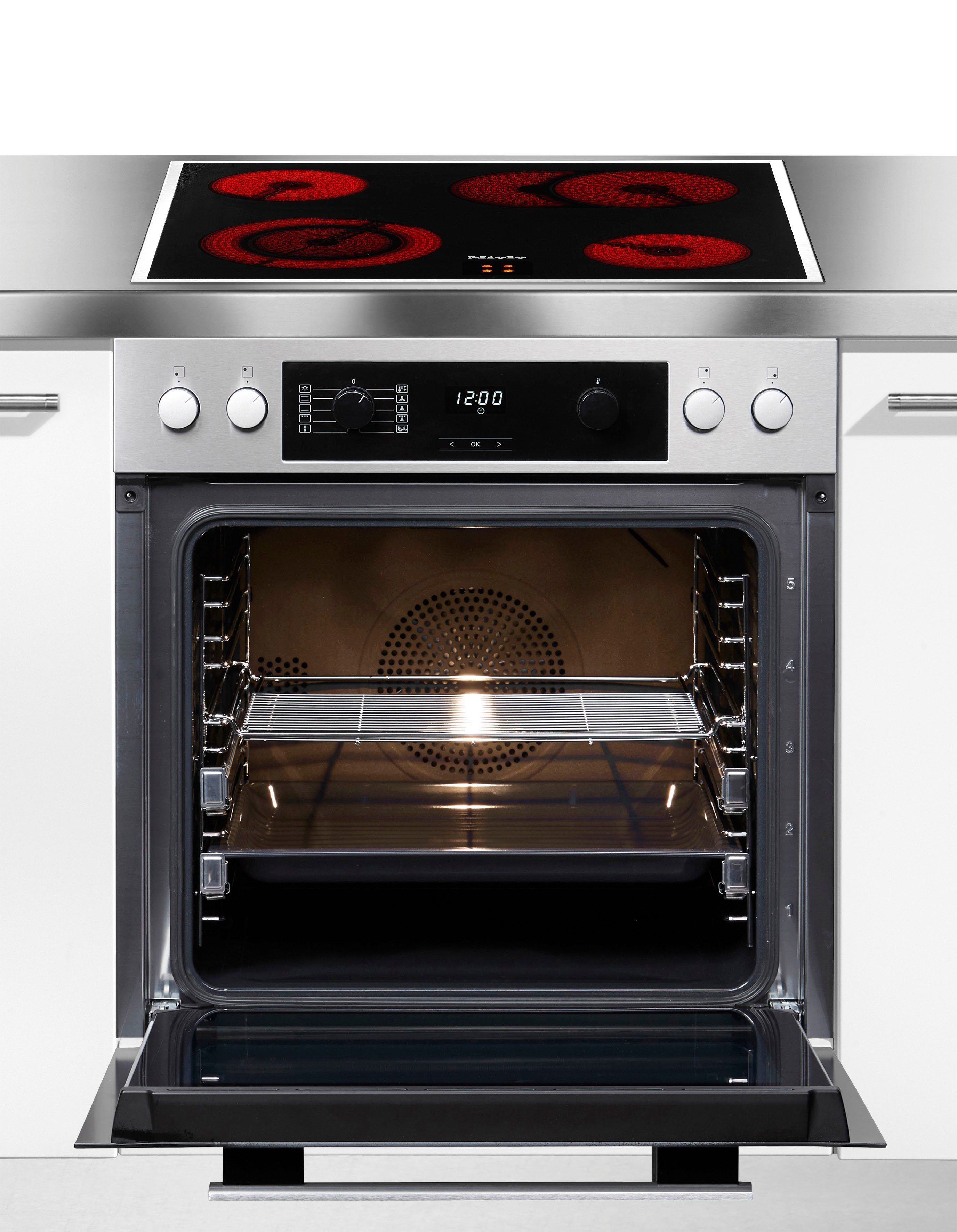 Miele Elektro-Herd-Set TwinSet Comfort H 2269-1 E mit KM 6003 LPT, mit Vollauszug
