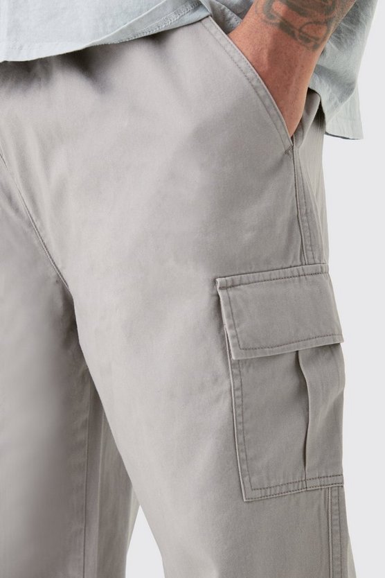 Plus Twill Cargo-Hose mit geradem Bein