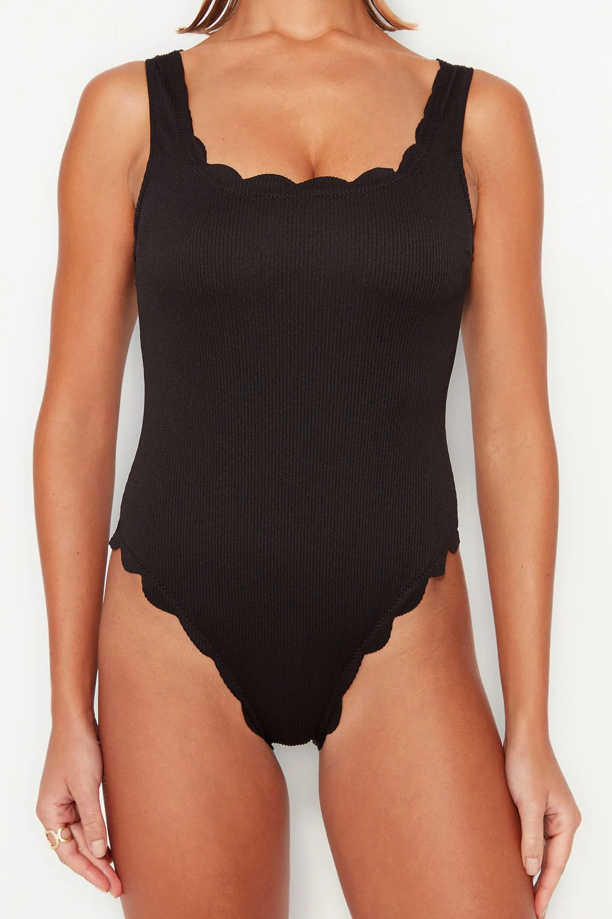 Trendyol Collection  Badeanzug - Schwarz - Strukturiert