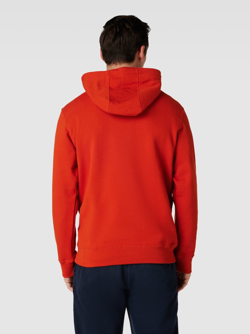 Sweatshirt mit Label-Print in orange