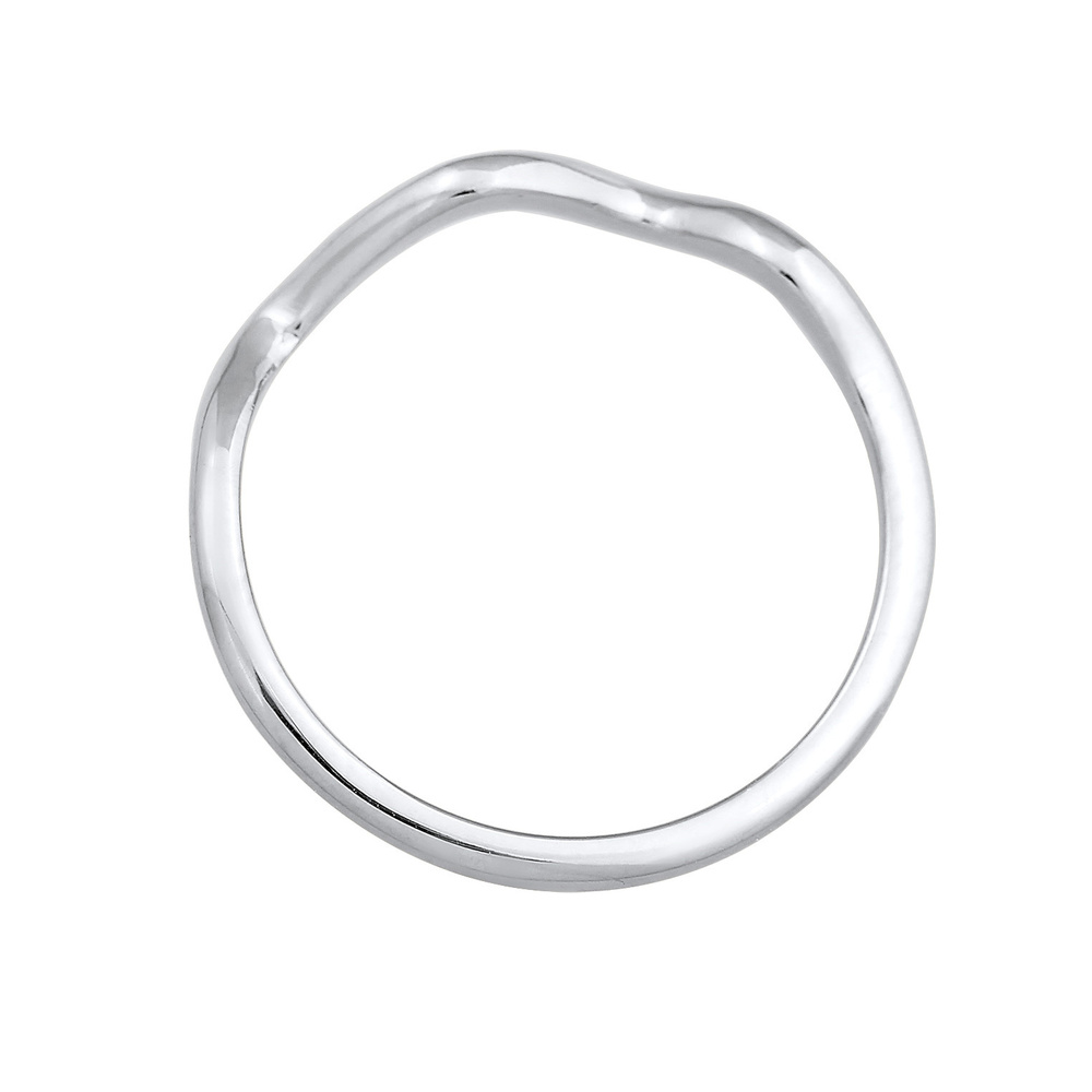 Elli Elli Bague Femmes Vagues Minimaliste Géo Tendance en Argent Sterling 925 Bague
