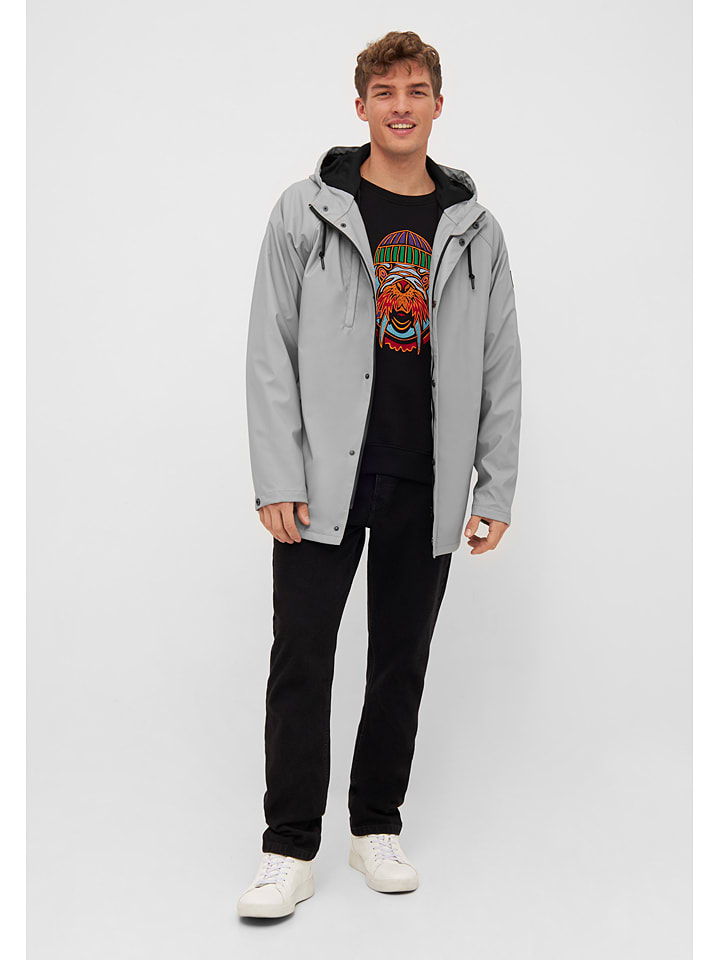 Derbe Regenjacke in Grau günstig kaufen