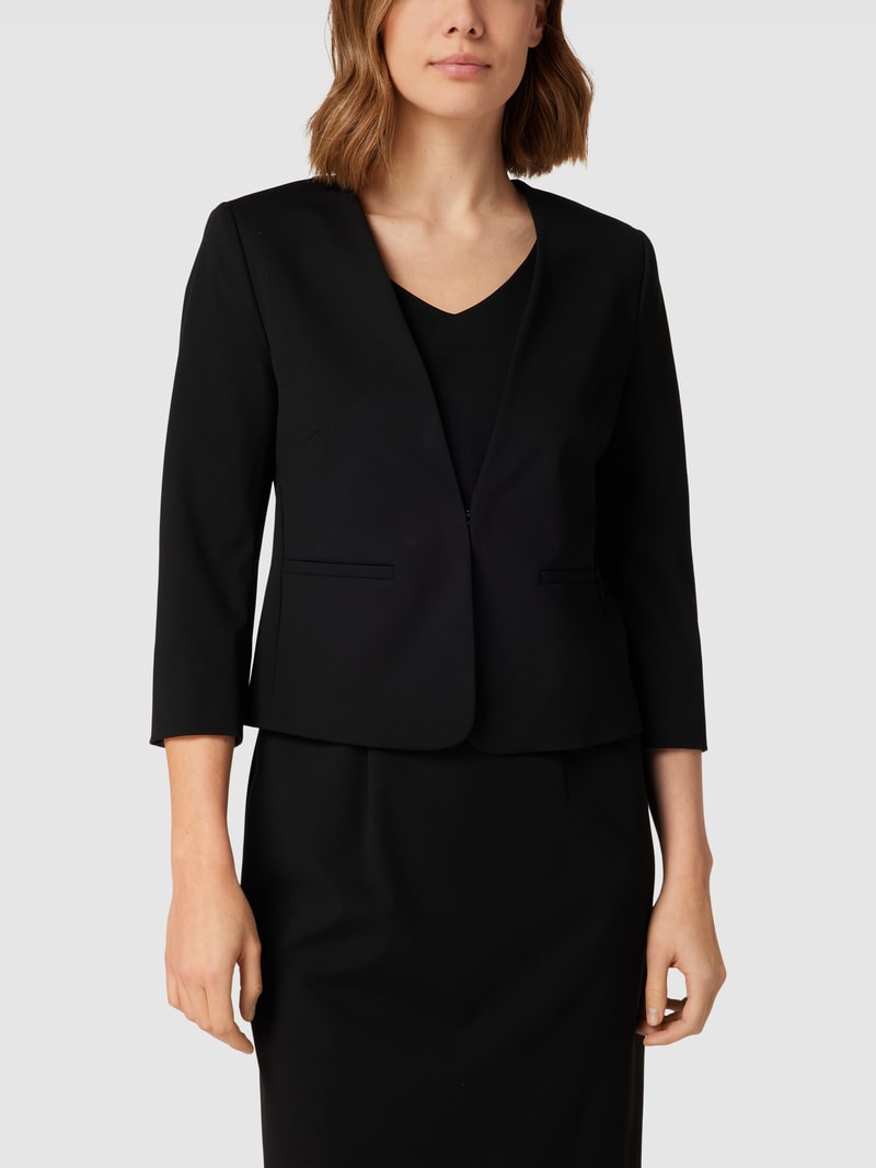 Blazer mit Hakenverschluss in schwarz