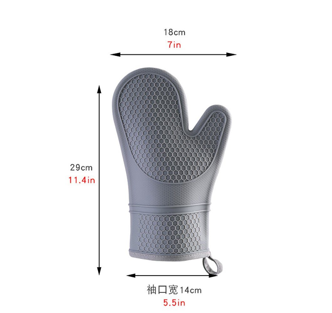 SCOKIT Topfhandschuhe 2er Set Premium Ofenhandschuhe hitzebeständig, (Backhandschuhe mit Anti-Rutsch Silikonbeschichtung), extra langem Unterarmschutz & bequemer Passform Topflappen Handschuh
