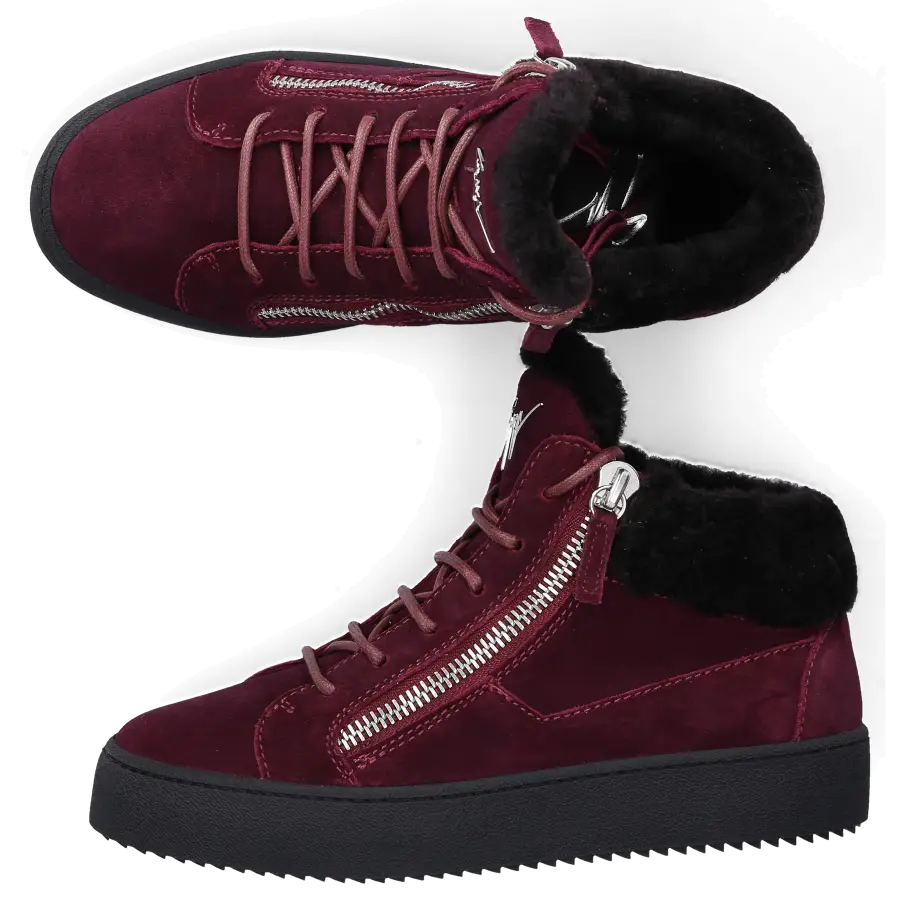 Giuseppe Zanotti - Sneaker high KRISS Veloursleder - rot