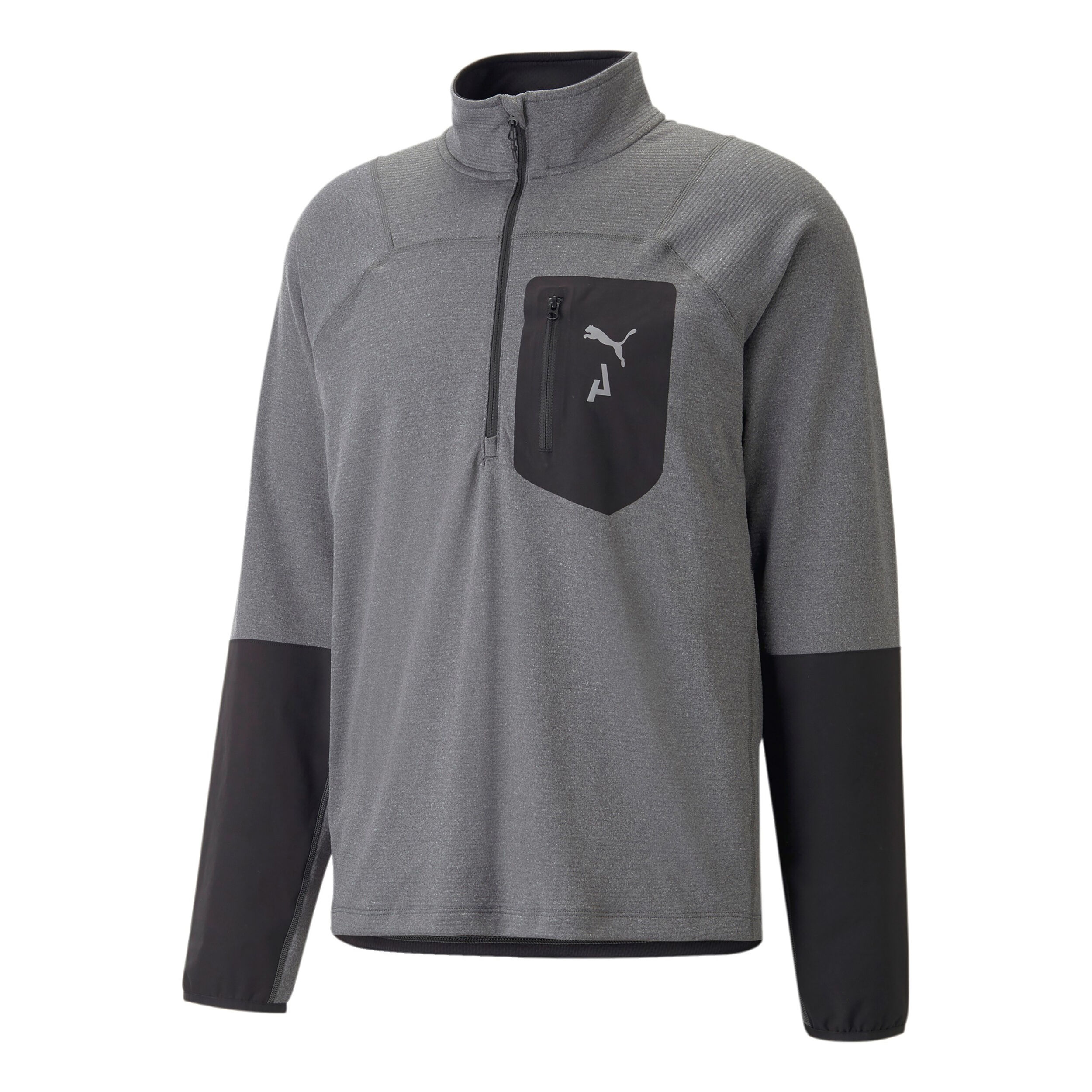 Seasons Raincell Half-Zip Lauftop Herren - Grau, Schwarz