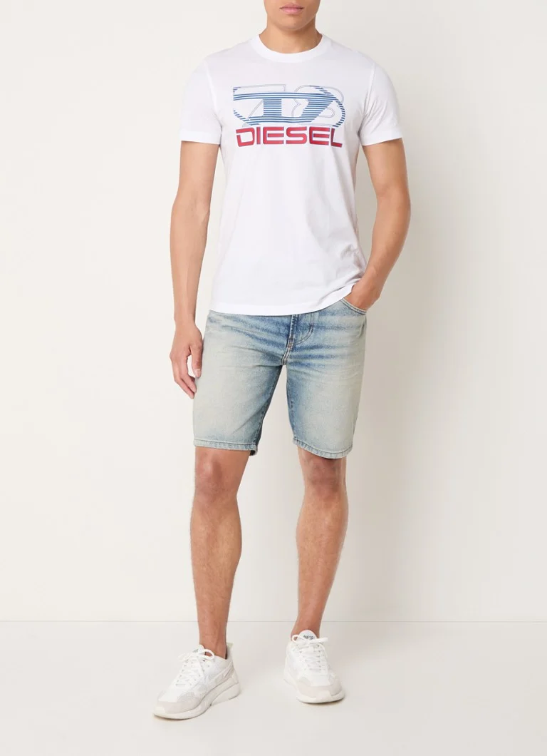 Diesel D-Fin denimshorts med rette ben og medium vask