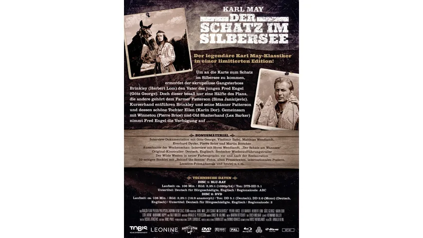 Der Schatz im Silbersee - Mediabook - Limited Edition  (+ DVD)