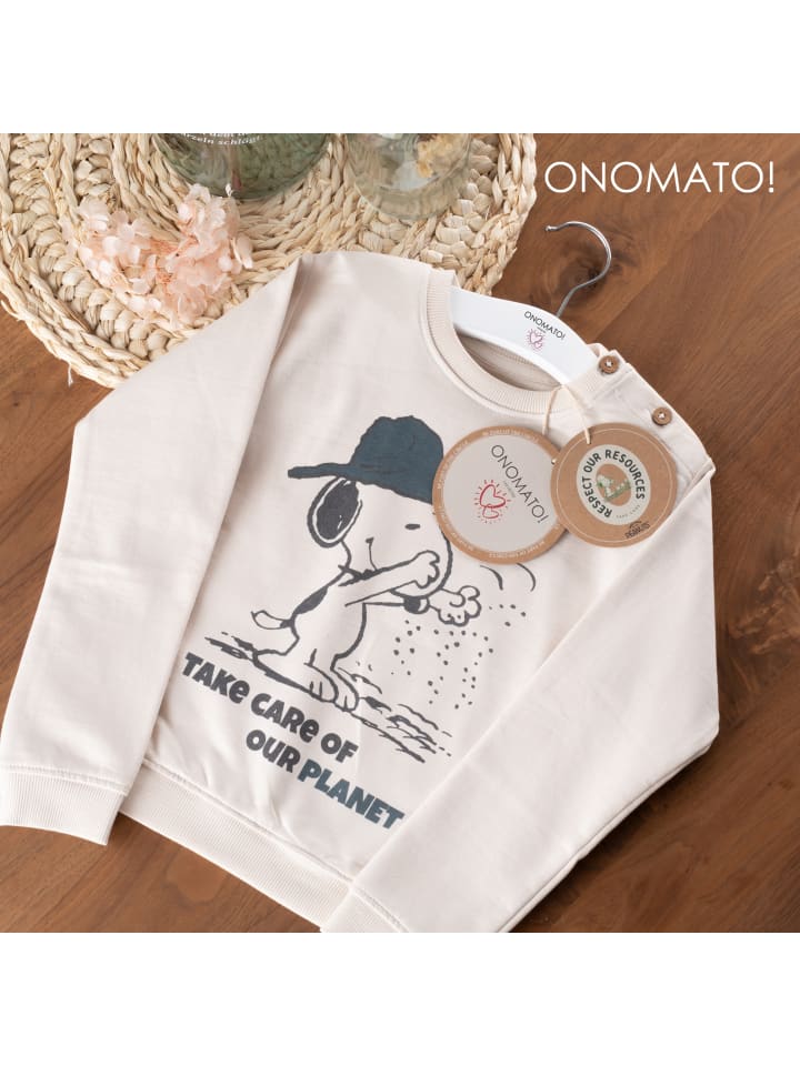 ONOMATO! Pullover Sweatshirt Peanuts Snoopy Cradle to Cradle in Beige günstig kaufen