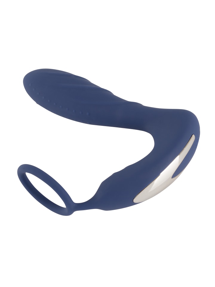 You2Toys Analplug Vibrating Prostate Plug with cockring in blau günstig kaufen 14,5 cm