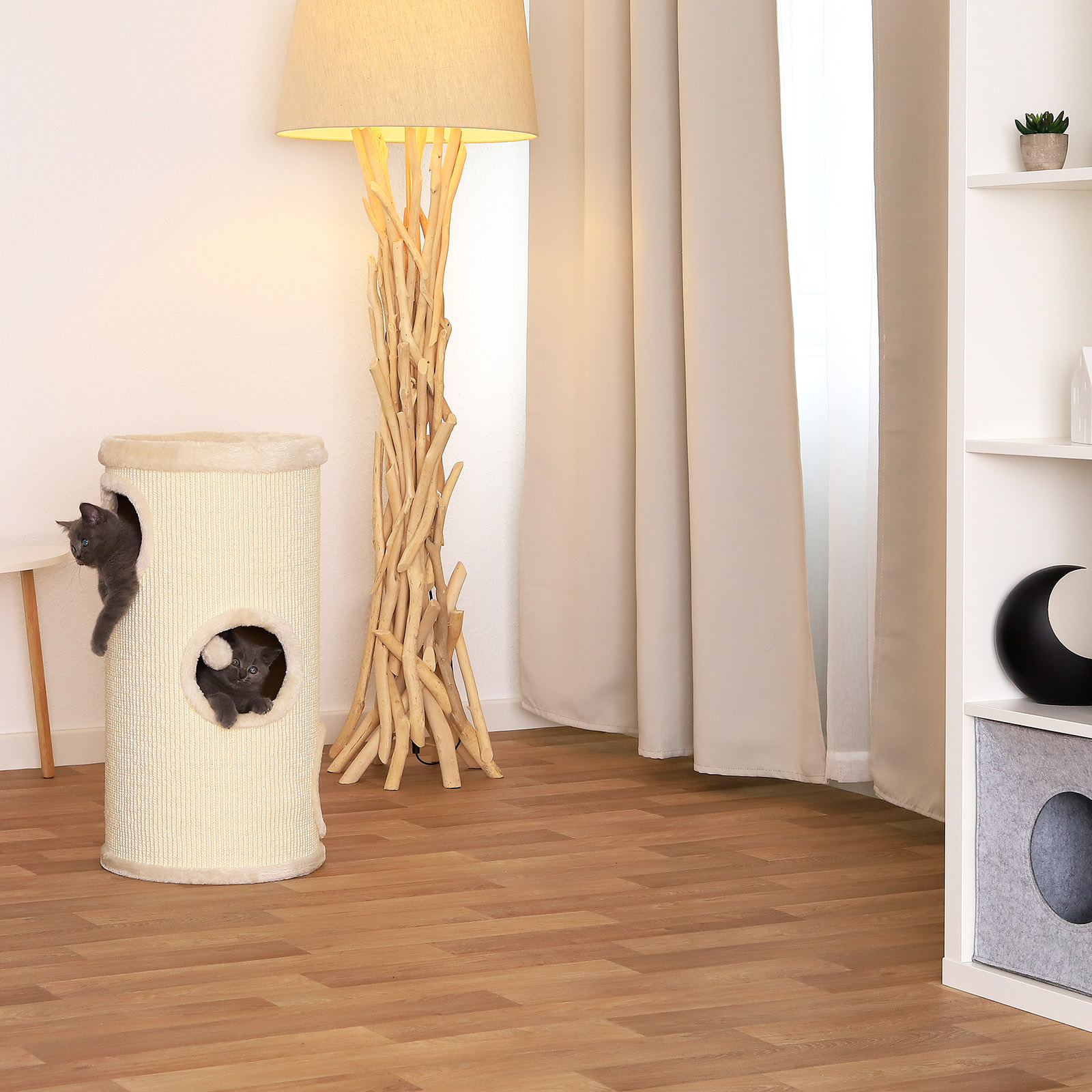 Lionto Kratztonnen Lionto 70cm Kratztonne mit Sisal beige