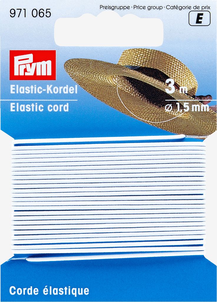 Fil rond 1,5 mm, 3 m/pelote, blanc