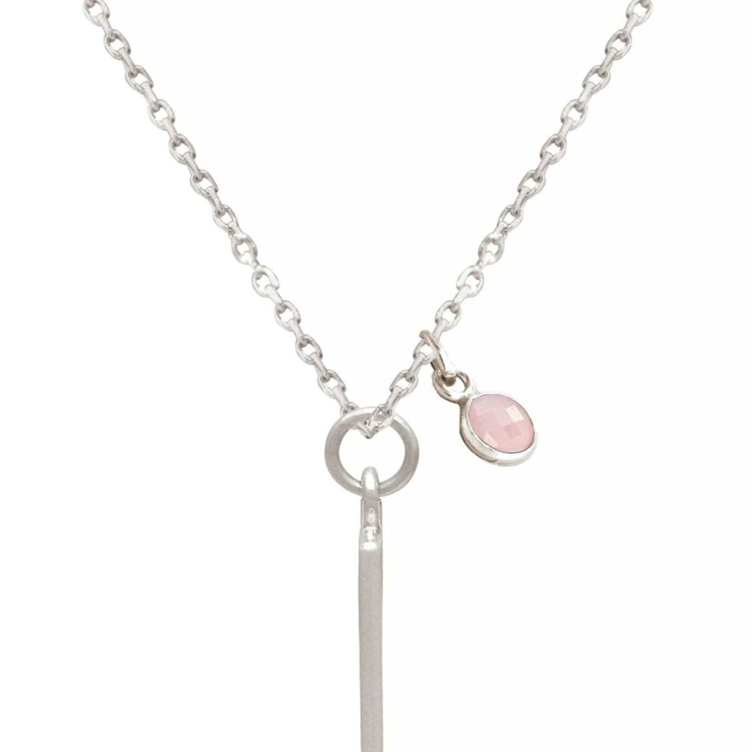 Kette mit Anhänger 'Fibonacci Schnitt ROSENQUARZ'