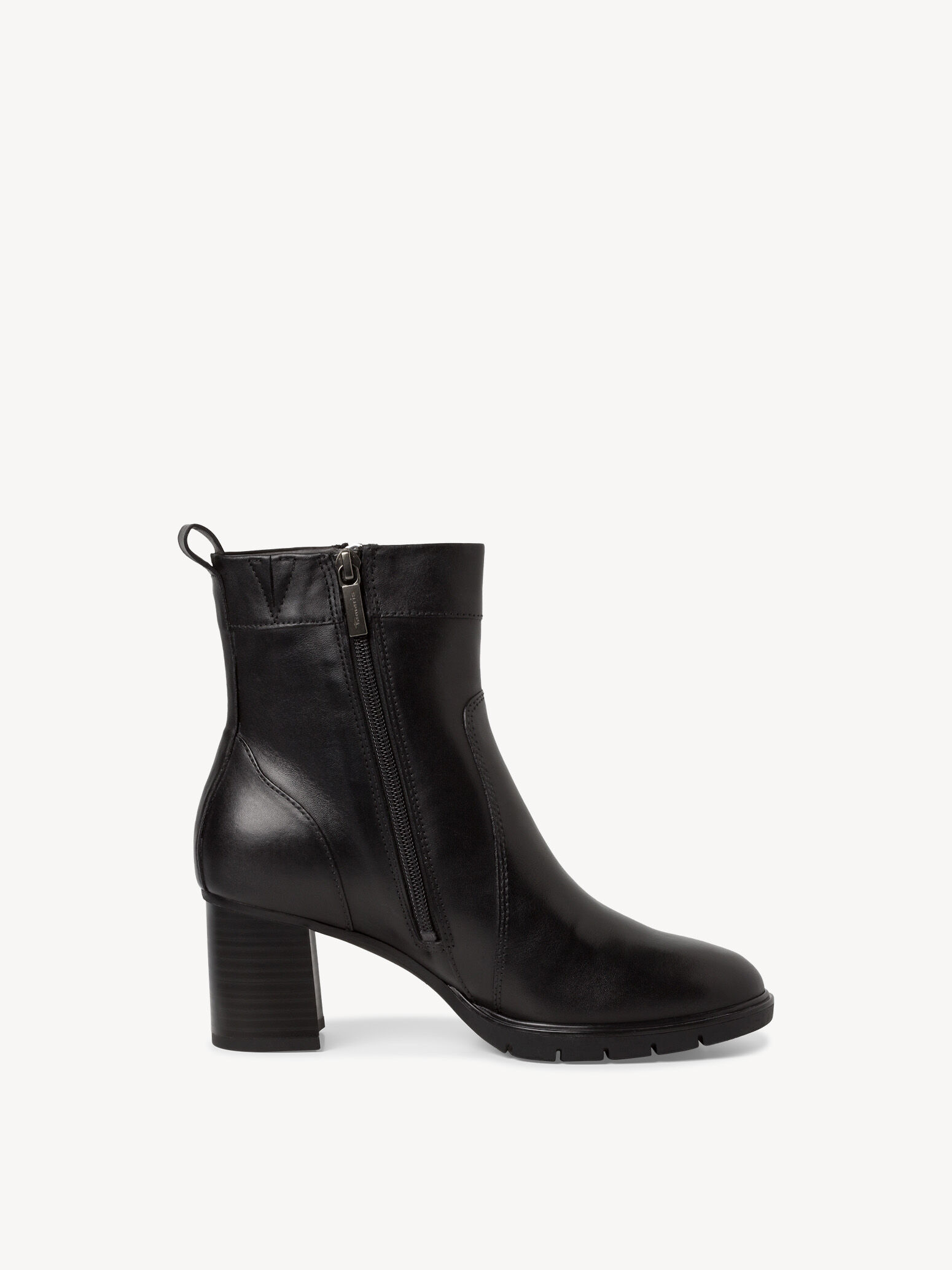 Bottine en cuir - noir