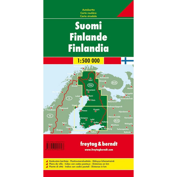 Finnland 1 : 500 000 - Straßenkarte