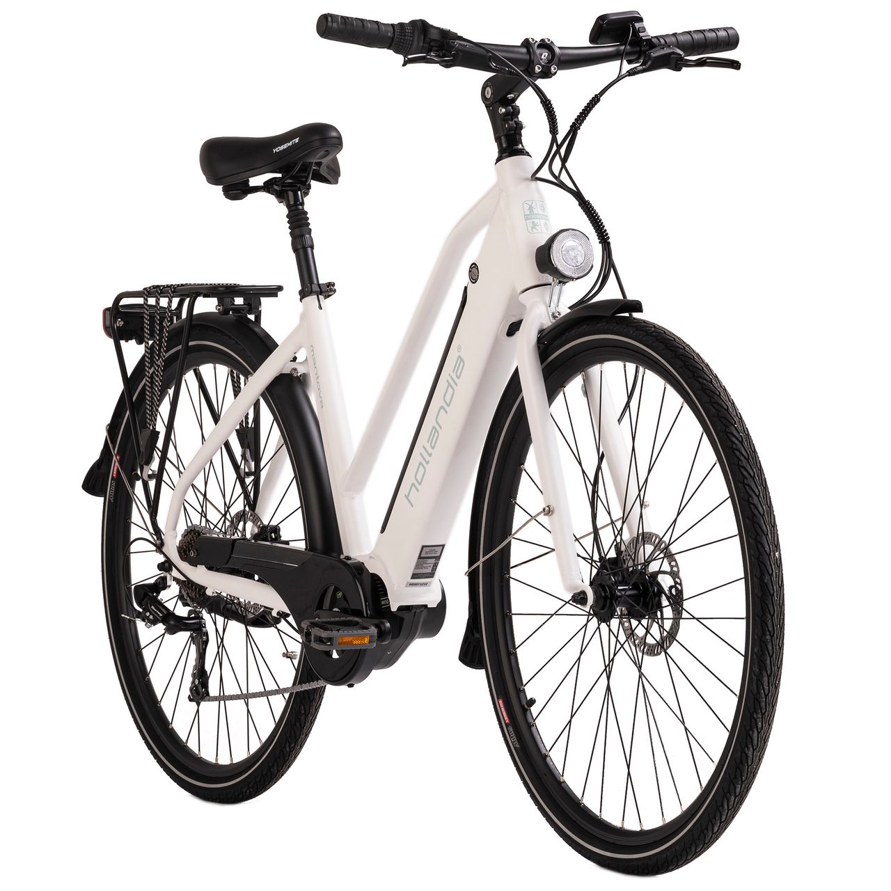 Hollandia Alu E-Citybike Damen Mantova 28'' E-Bike weiß 250 Watt Li-Ion 36V/10,4 Ah 7 Gänge