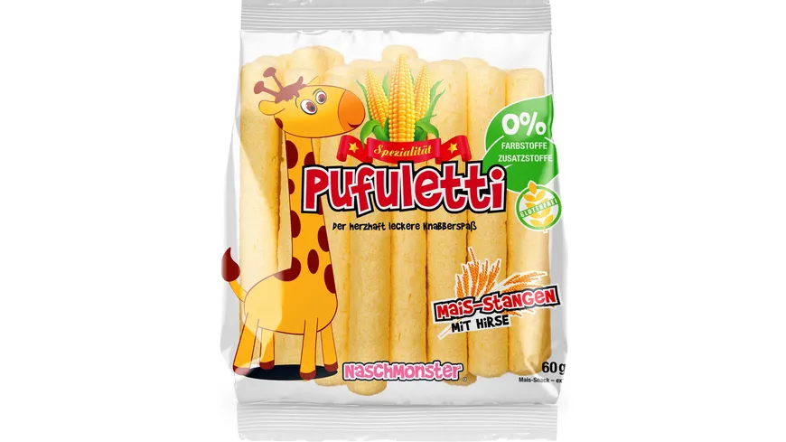 Pufuletti Maisstangen Hirse 60 g