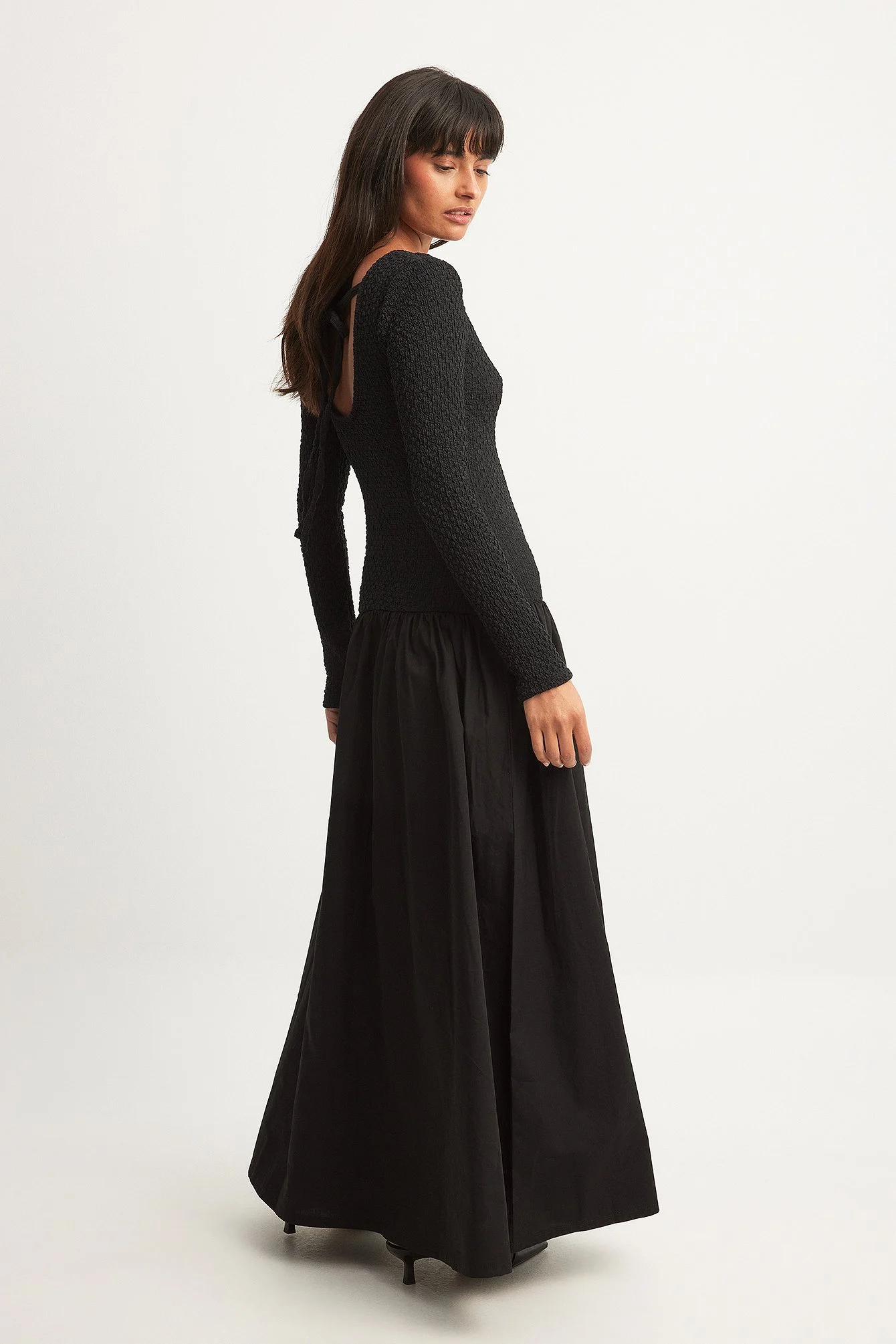 Midikleid aus Jersey-Popeline