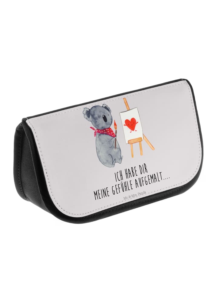 Mr. & Mrs. Panda Kosmetiktasche Koala Künstler mit Spruch in Grau Pastell günstig kaufen onesize