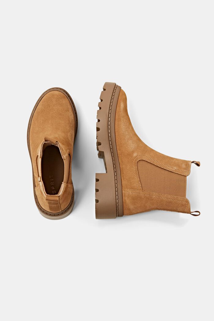 Boots aus echtem Veloursleder