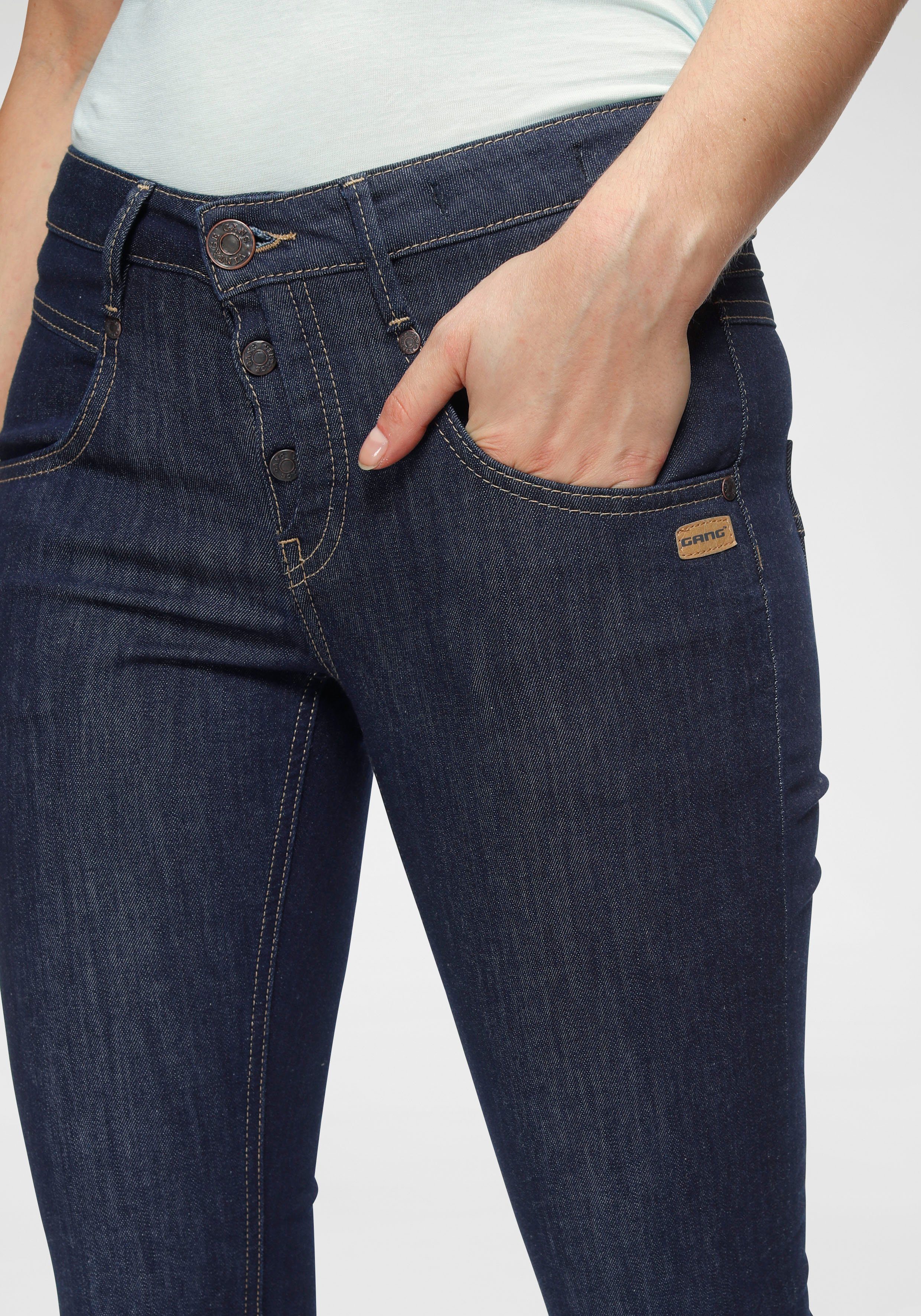 GANG Skinny-fit-Jeans 94Medina mit stylischer halb offener Knopfleiste