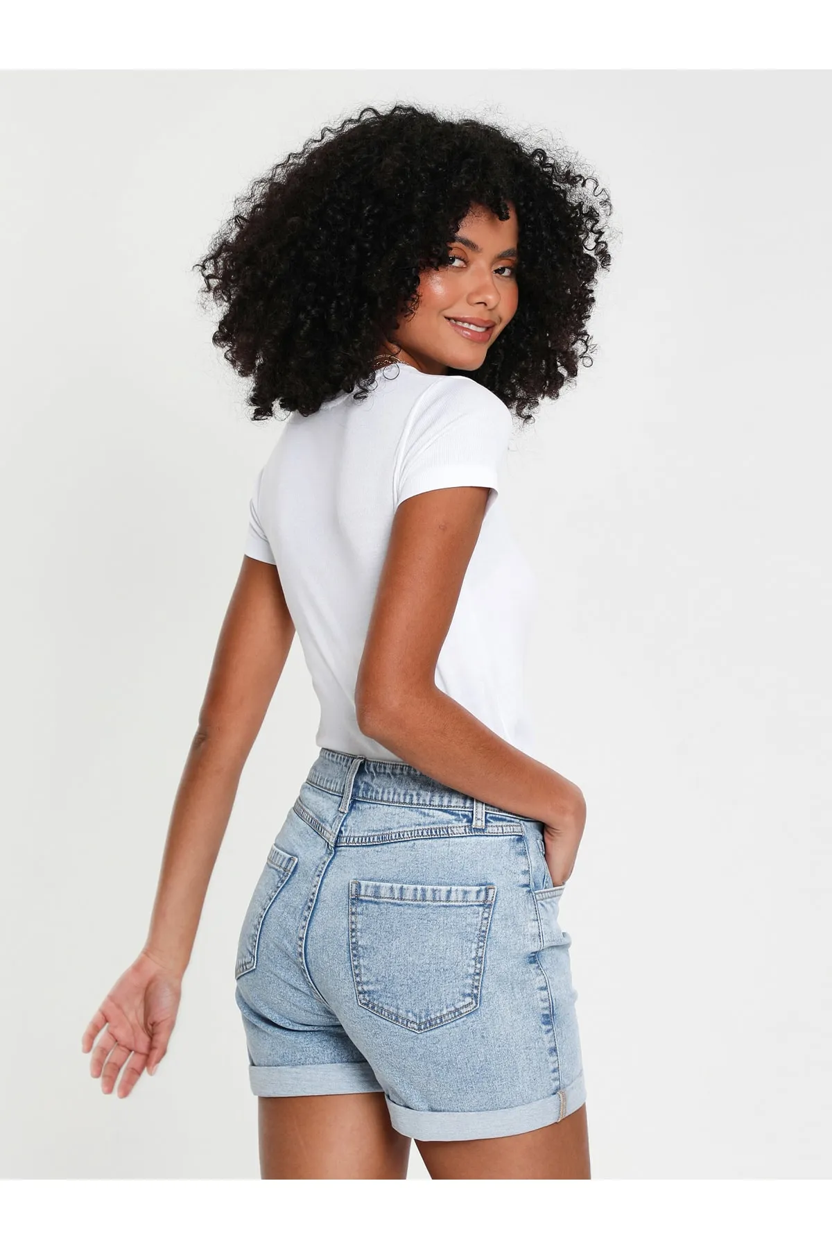 Threadbare  Shorts - Beige - Mittlerer Bund
